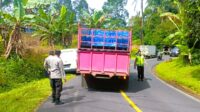 ecelakaan lalu lintas tunggal terjadi di Jalan Raya Desa Kayuuwi menuju Desa Tombasian, Kecamatan Kawangkoan Barat