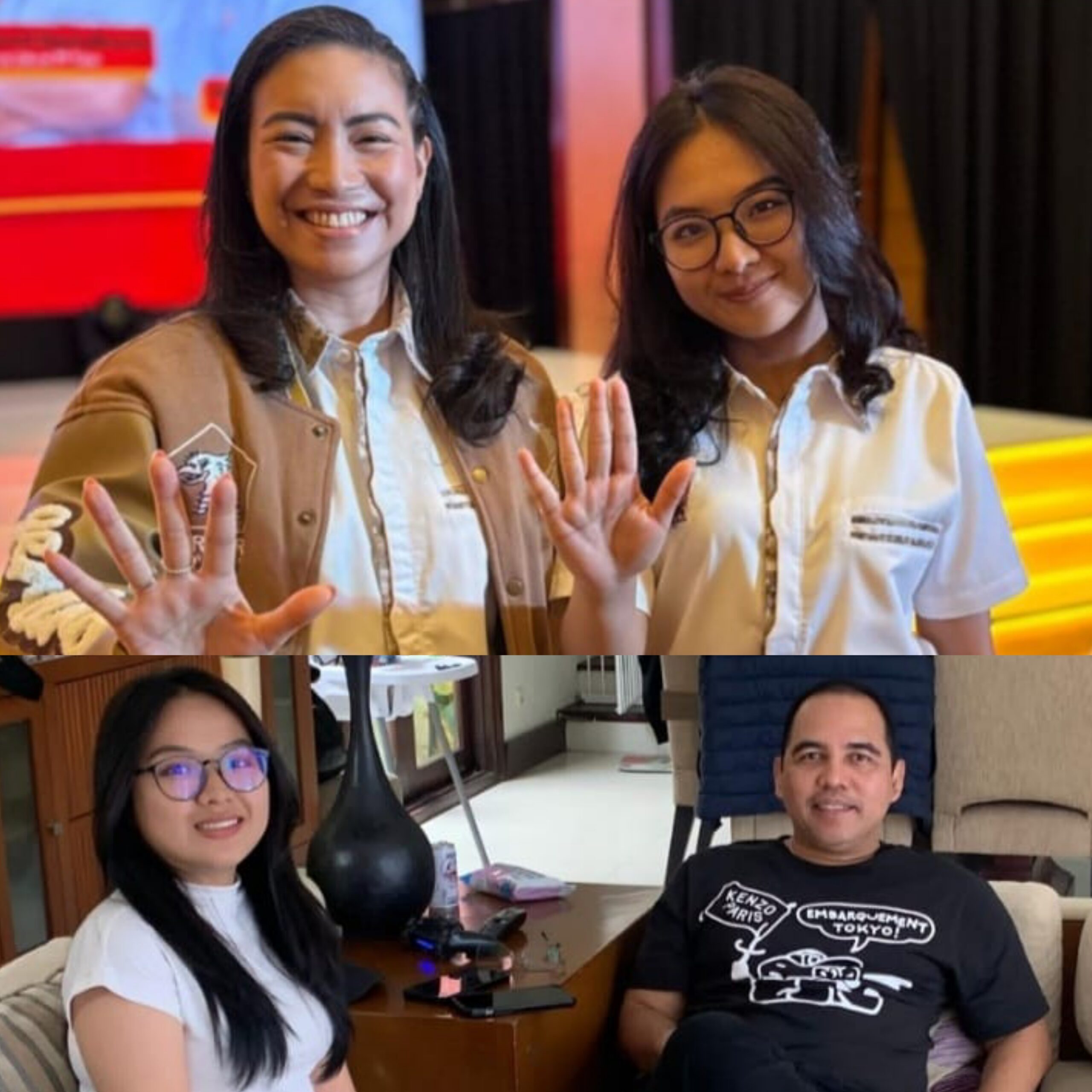 Miracle Megumi bersama Ketua Umum Nasional Coruption Watch (NCW) Hanifa Sutrisna dan Ketua Umum Tidar Rahayu Saraswati. (Istimewa)
