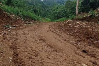 Kondisi lokasi PETI yang disebut milik Ko Fanny, terpantau sudah merambah kawasan Hutan Lindung (HL) Pegunungan Simbalang, Kecamatan Kotabunan, Boltim. (Istimewa)